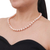 Cultured pearl and peridot strand necklace, 'Pink Sea Breath' - Handcrafted Bridal Pearl Strand Necklace (image 2j) thumbail
