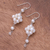 Pendientes de racimo de perlas - Pendientes colgantes de perlas y plata de ley para novia