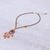 Carnelian pendant necklace, 'Orange Dreamcatcher' - Artisan Crafted Carnelian Necklace (image 2c) thumbail