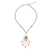 Carnelian pendant necklace, 'Orange Dreamcatcher' - Artisan Crafted Carnelian Necklace (image 2d) thumbail