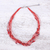 Pearl and garnet torsade necklace, 'River of Red' - Pearl and Garnet Torsade Necklace (image 2b) thumbail