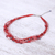 Pearl and garnet torsade necklace, 'River of Red' - Pearl and Garnet Torsade Necklace (image 2c) thumbail
