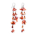 Carnelian waterfall earrings, 'Ginger Rain' - Handcrafted Beaded Carnelian Earrings (image 2a) thumbail