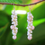 Pearl cluster earrings, 'Pink Cluster' - Fair Trade Pearl Earrings (image p107948) thumbail