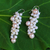 Pearl cluster earrings, 'Pink Cluster' - Fair Trade Pearl Earrings (image 2b) thumbail