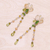 Peridot and citrine dangle earrings, 'Flight' - Unique Beaded Peridot and Citrine Earrings (image 2b) thumbail