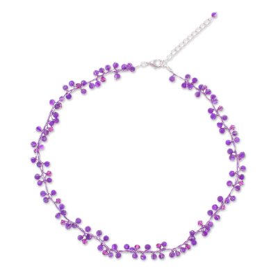 Unique Beaded Amethyst Necklace