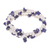 Cultured pearl and lapis lazuli wrap bracelet, 'Blue Solstice' - Pearl and Lapis Lazuli Wristband Bracelet thumbail