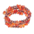 Pearl and carnelian wrap bracelet, 'Golden Solstice' - Beaded Carnelian and Pearl Bracelet (image 2c) thumbail