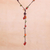 Carnelian and garnet beaded necklace, 'Gem Rave' - Carnelian and Garnet Necklace thumbail