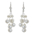 Pearl waterfall earrings, 'Sugar Candyfloss' - Thai Bridal Waterfall Pearl Earrings thumbail