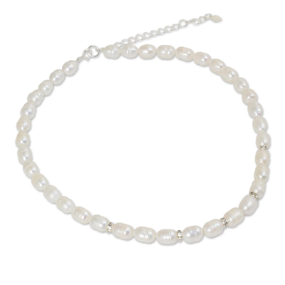 Handmade Pearl Strand Necklace - Debutante | NOVICA