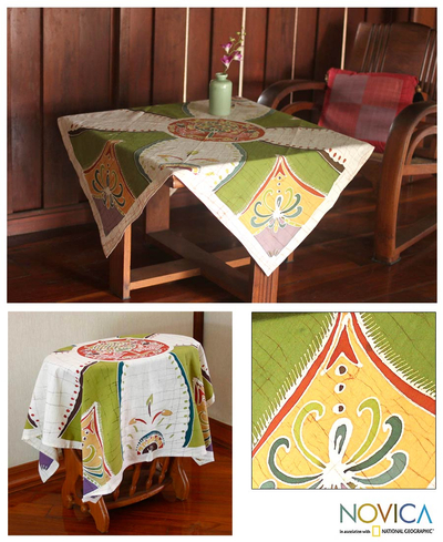 Baumwoll-Batik-Tischdecke – Tischdecke aus Batik-Baumwolle