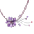 Halsband aus Amethyst und Quarzit - Perlenkette mit Amethystblüten