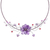 Amethyst and quartzite flower necklace, 'Lilac Bouquet' - Floral Amethyst and Quartz Necklace (image 2a) thumbail