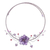 Amethyst and quartzite flower necklace, 'Lilac Bouquet' - Floral Amethyst and Quartz Necklace (image 2d) thumbail