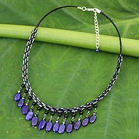 Lapislazuli-Halsband, „Regentropfen“ – Lapislazuli-Halsband