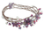 Amethyst and rose quartz collar necklace, 'Three Lilac Blossoms' - Fair Trade Amethyst Necklace (image 2a) thumbail