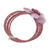 Garnet wrap bracelet, 'Garnet Blossom' - Beaded Garnet and Quartz Bracelet (image 2e) thumbail