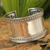Sterling silver cuff bracelet, 'Jasmine Lake' - Unique Floral Sterling Silver Cuff Bracelet (image 2b) thumbail