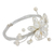 Pearl wrap bracelet, 'Pearl Flower' - Bridal Pearl Bracelet thumbail