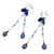 Lapis lazuli waterfall earrings, 'Song of Summer' - Hand Crafted Lapis Lazuli Waterfall Earrings (image 2c) thumbail