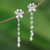 Pearl and quartz dangle earrings, 'Song of Summer' - Pearl and Quartz Beaded Earrings (image 2) thumbail