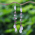 Rose quartz and garnet waterfall earrings, 'Strawberry Shower' - Unique Sterling Silver and Rose Quartz Earrings thumbail