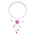 Amethyst beaded necklace, 'Butterfly Grace' - Hand Made Amethyst Beaded Necklace (image 2d) thumbail