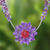 Amethyst flower necklace, 'Purple Chrysanthemum' - Handmade Amethyst Blossom Necklace thumbail