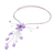 Amethyst flower necklace, 'Purple Forest' - Handcrafted Floral Amethyst Y Necklace (image 2e) thumbail
