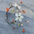 Carnelian and citrine wrap bracelet, 'Blossoming Web' - Carnelian and Citrine Beaded Flower Bracelet (image 2b) thumbail
