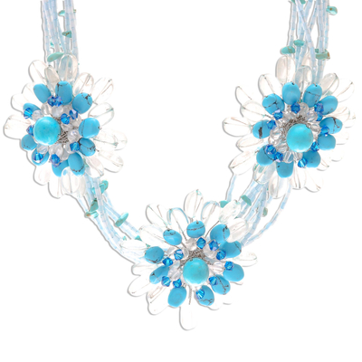 Unique Floral Pendant Necklace