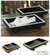 Eggshell mosaic trays, 'Lacquer Ponds' (pair) - Eggshell Mosaic Trays (Pair)