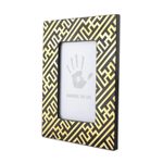 Lacquered wood picture frame, 'Weaving Lines' (4x6) - Lacquered Wood Picture Frame (4x6)