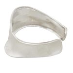 Sterling silver cuff bracelet, 'Silver Ribbon' - Sterling silver cuff bracelet