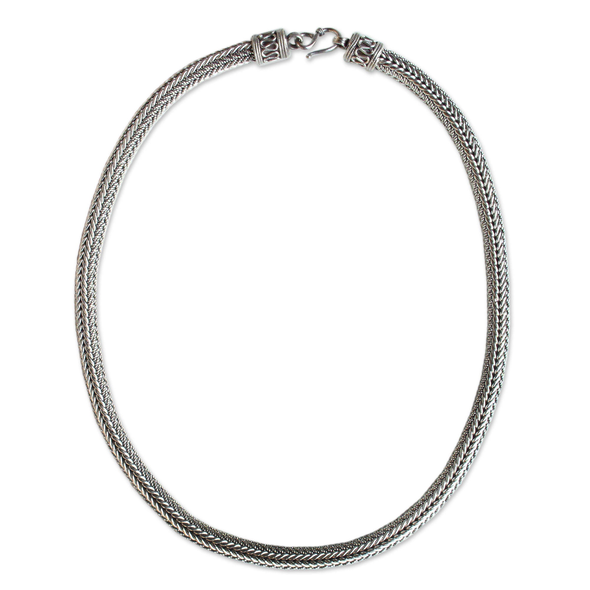 UNICEF Market | Men's Unique Sterling Silver Chain Necklace - Harmony