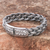 Sterling silver braided bracelet, 'Garden Path' - Fair Trade Sterling Silver Wristband Bracelet (image 2) thumbail
