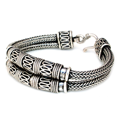 Thai Sterling Silver Chain Bracelet