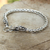 Sterling silver braided bracelet, 'Loyal Dragon' - Sterling Silver Braided Chain Bracelet