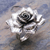 Sterling silver cocktail ring, 'Forever Rose' - Artisan Crafted Sterling Silver Flower Cocktail Ring (image 2c) thumbail