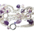 Pearl and amethyst wristband bracelet, 'Purple Contrasts' - Hand Made Sterling Silver and Amethyst Bracelet (image 2b) thumbail