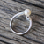 Cultured pearl heart ring, 'Purity of Heart' - Handmade Silver and Cultured Pearl Wrap Ring