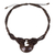 Coconut shell long necklace, 'Crescent Moon' - Coconut Shell Pendant Necklace (image 2a) thumbail