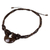 Coconut shell long necklace, 'Crescent Moon' - Coconut Shell Pendant Necklace (image 2b) thumbail