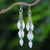 Sterling silver dangle earrings, 'Leaf Chimes' - Hand Crafted Sterling Silver Dangle Earrings (image 2) thumbail