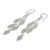 Sterling silver dangle earrings, 'Leaf Chimes' - Hand Crafted Sterling Silver Dangle Earrings (image 2b) thumbail