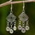 Sterling silver chandelier earrings, 'Geometry Lesson' - Handmade Sterling Silver Chandelier Earrings