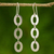 Sterling silver dangle earrings, 'Donut Trio' - Modern Sterling Silver Dangle Earrings thumbail