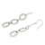 Sterling silver dangle earrings, 'Donut Trio' - Modern Sterling Silver Dangle Earrings (image 2b) thumbail